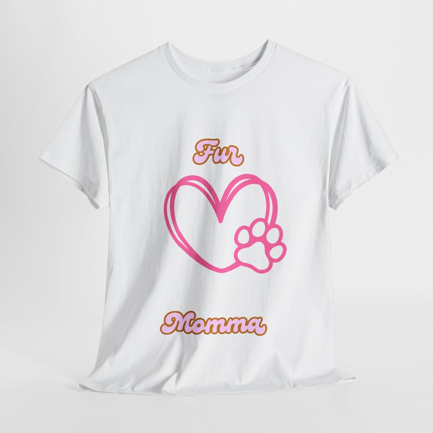 Dog Lover Unisex T shirtFur Momma with Paws and Hearts Design