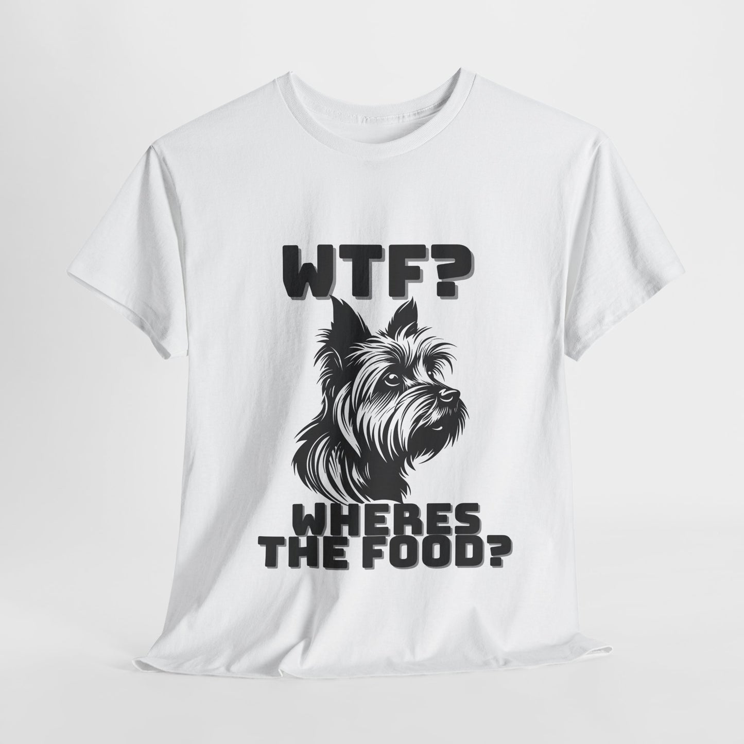 yorkie wheres the food funny t shirt