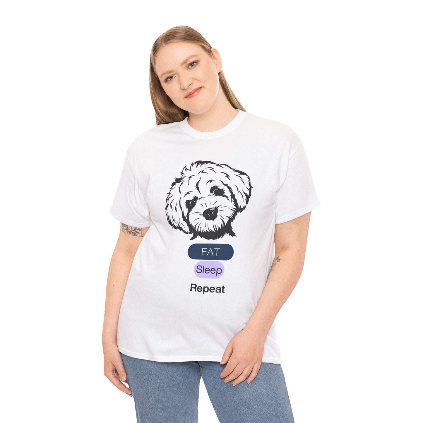 eat sleep repeat poodle t shirt