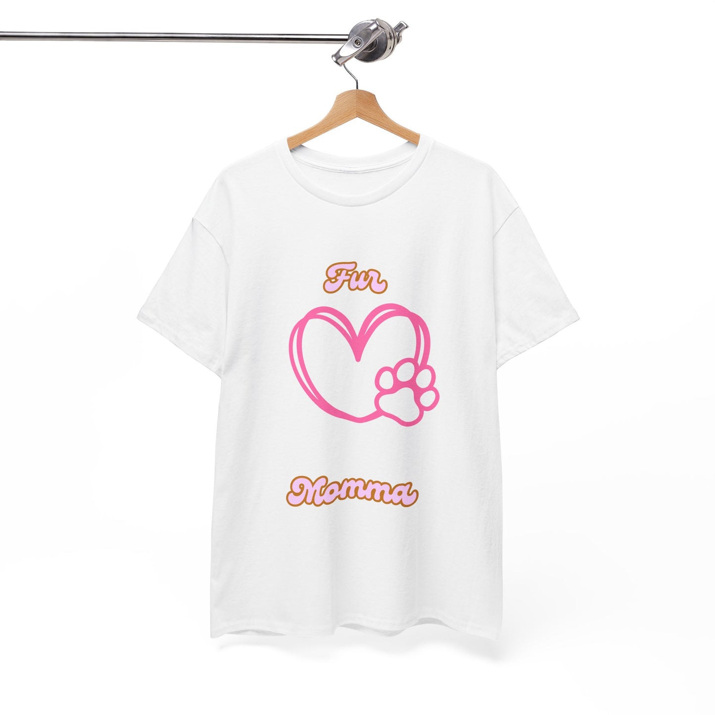 Dog Lover Unisex T shirtFur Momma with Paws and Hearts Design