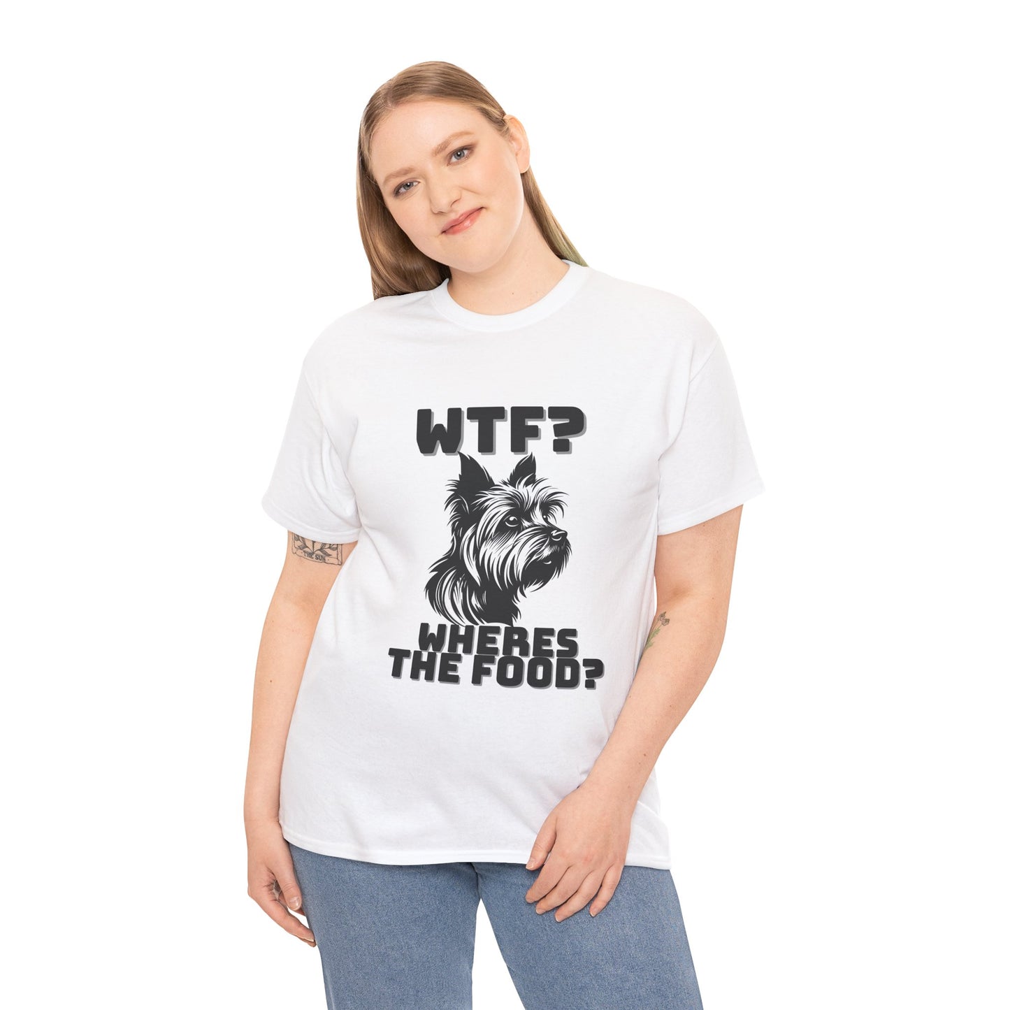 yorkie wheres the food funny t shirt