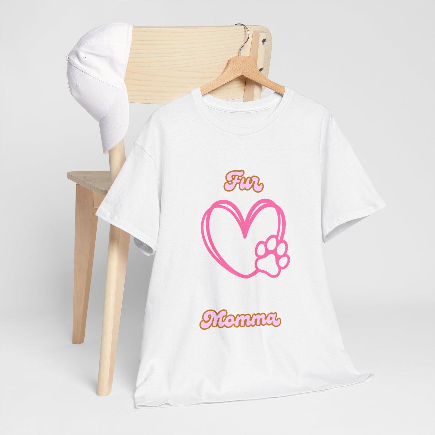 Dog Lover Unisex T shirtFur Momma with Paws and Hearts Design